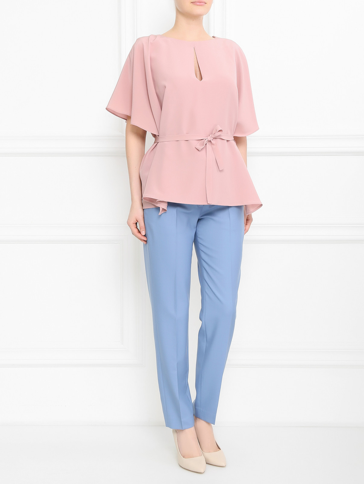 Блуза из шелка Etro  –  Модель Общий вид  – Цвет:  Розовый