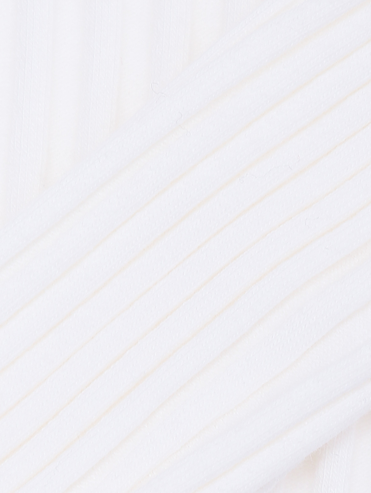 Водолазка из трикотажа в рубчик Il Gufo  –  Деталь1  – Цвет:  Белый