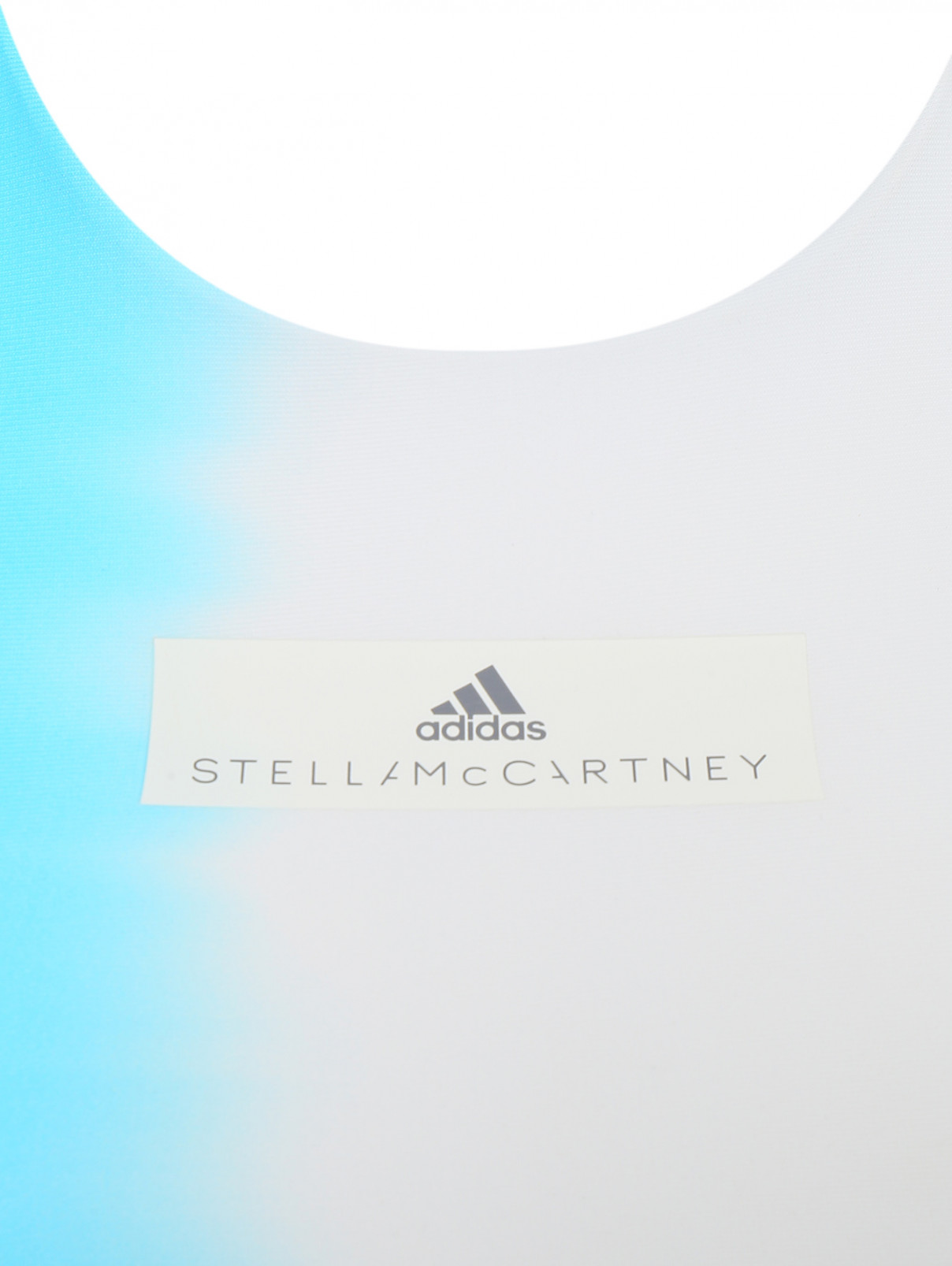 Купальник верх с логотипом adidas by Stella McCartney  –  Деталь  – Цвет:  Синий