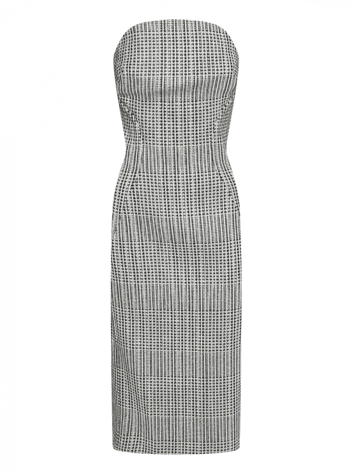 Платье из шерсти с узором Ermanno Scervino  –  Общий вид  – Цвет:  Узор