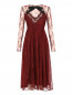 Кружевное платье декорированое стразами N21  –  Общий вид