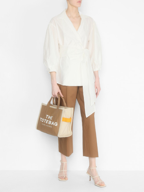 Кюлоты из хлопка и льна Weekend Max Mara - МодельОбщийВид