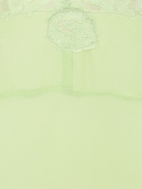 Платье-мини из шелка с отделкой из кружева - Деталь