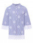 Блуза свободного кроя с кружевом Ermanno Scervino Junior  –  Общий вид