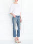 Укороченные джинсы из светлого денима с потертостями Iro  –  Модель Общий вид