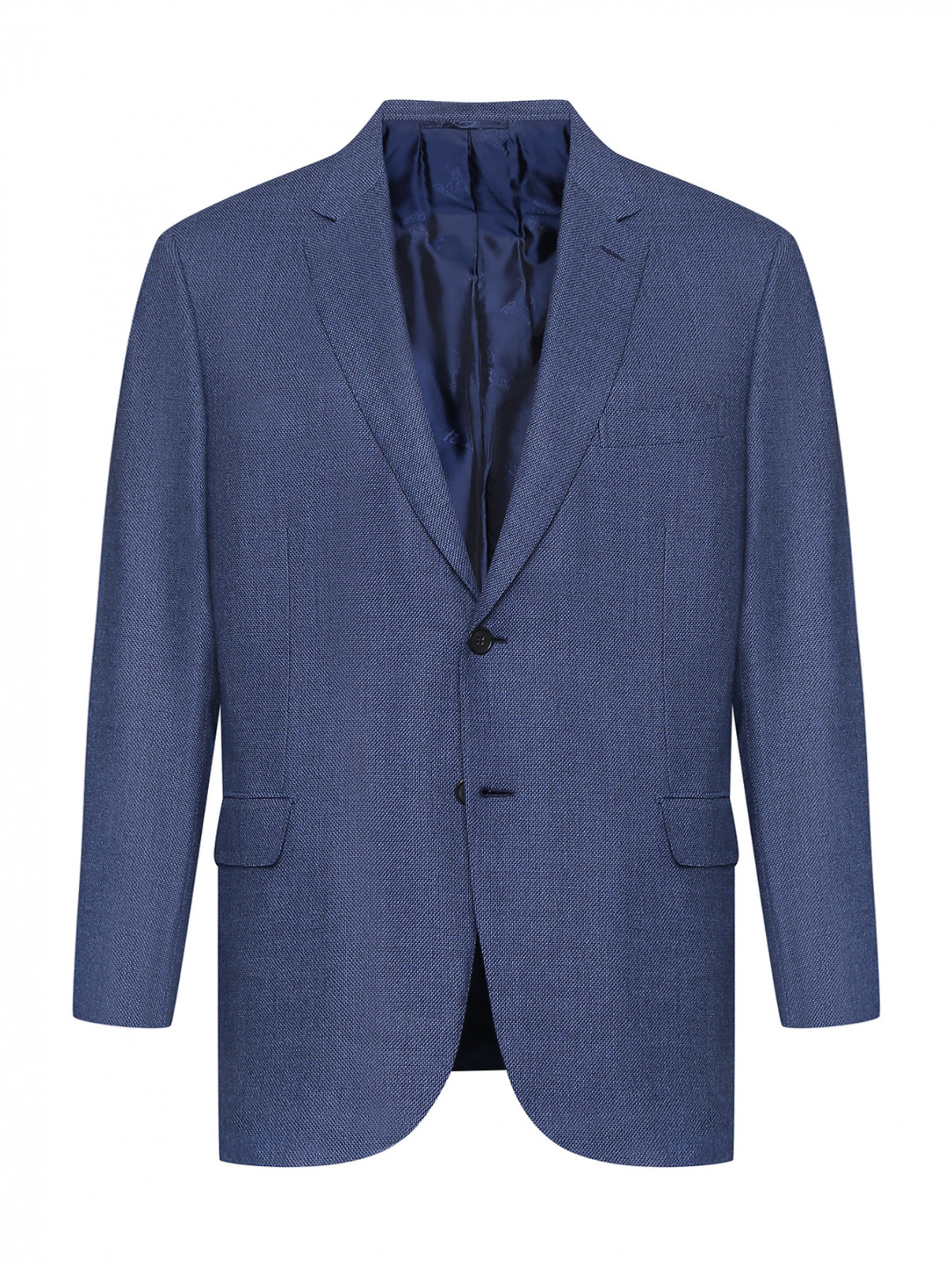 Пиджак из шерсти с узором Brioni  –  Общий вид  – Цвет:  Узор