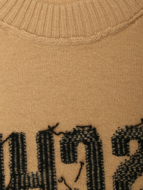 Джемпер из шерсти с логотипом - Деталь