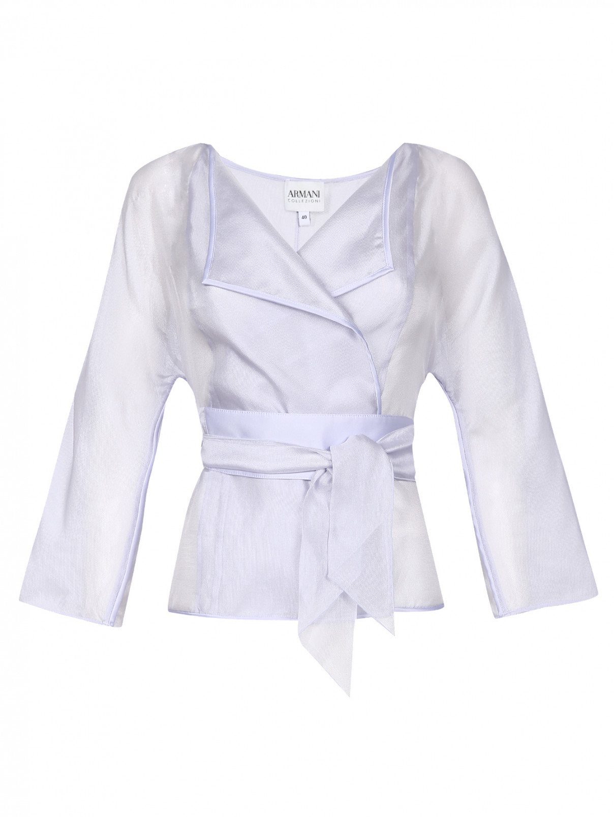Блуза из шелка Armani Collezioni  –  Общий вид  – Цвет:  Фиолетовый
