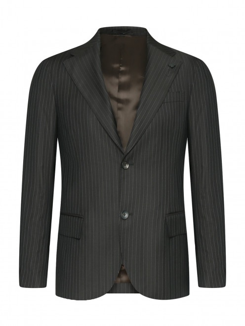 Классический пиджак из шерсти в тонкую полоску LARDINI - Общий вид