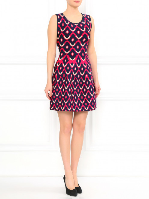 Трикотажное платье из фактурной ткани GIG Couture - Модель Общий вид