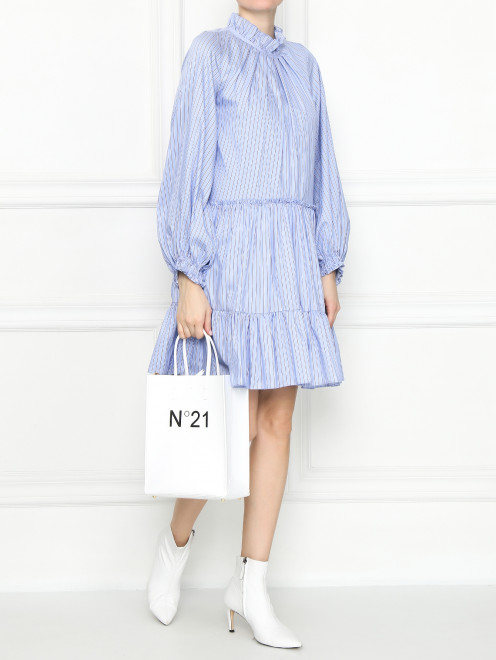 Платье свободного кроя с узором "полоска" 3.1 Phillip Lim - МодельОбщийВид
