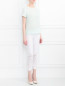 Укороченные брюки из хлопка с вышивкой Philosophy di Alberta Ferretti  –  Модель Общий вид