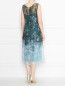 Платье из шелка с цветочным узором Marina Rinaldi  –  МодельВерхНиз1