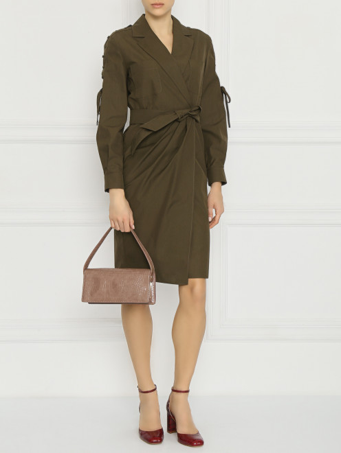 Платье из хлопка с карманами и поясом Max Mara - МодельОбщийВид