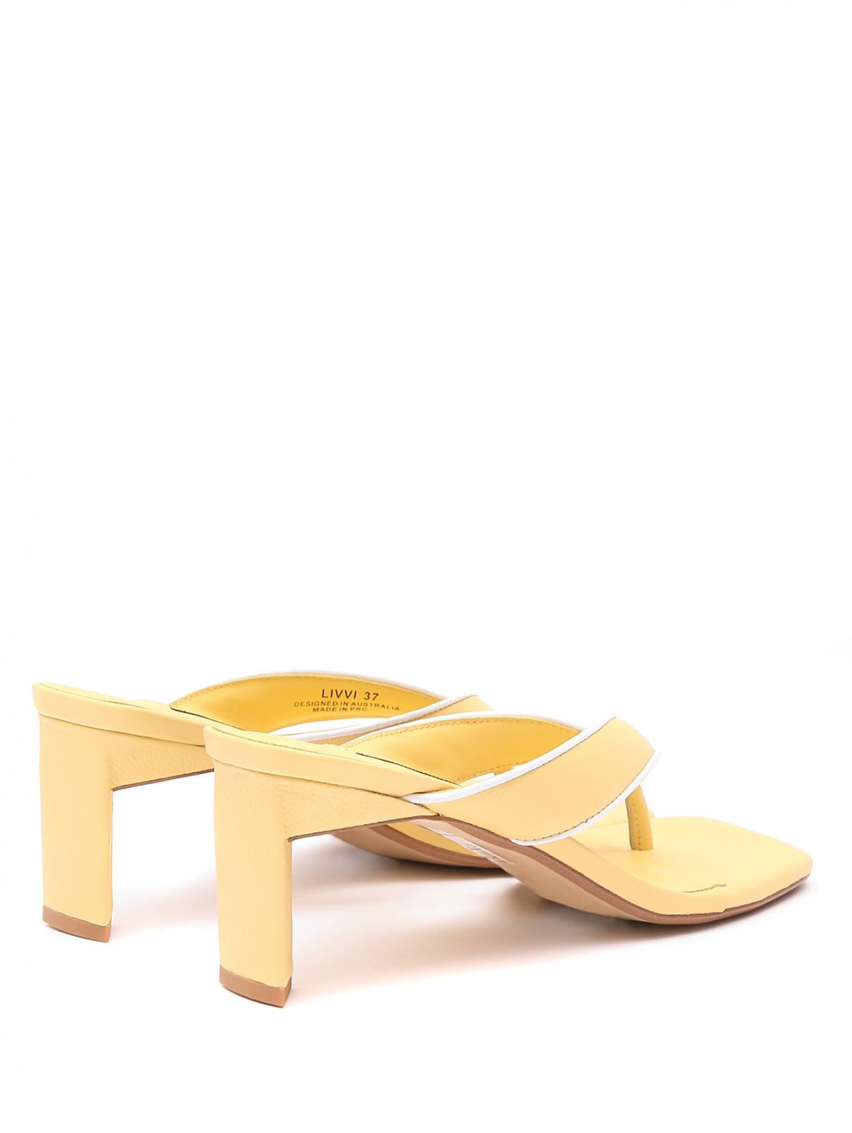 Босоножки из кожи на каблуке Senso  –  Обтравка2  – Цвет:  Желтый
