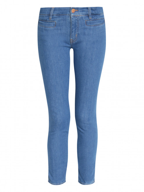 Укороченные узкие джинсы из плотного денима - Общий вид