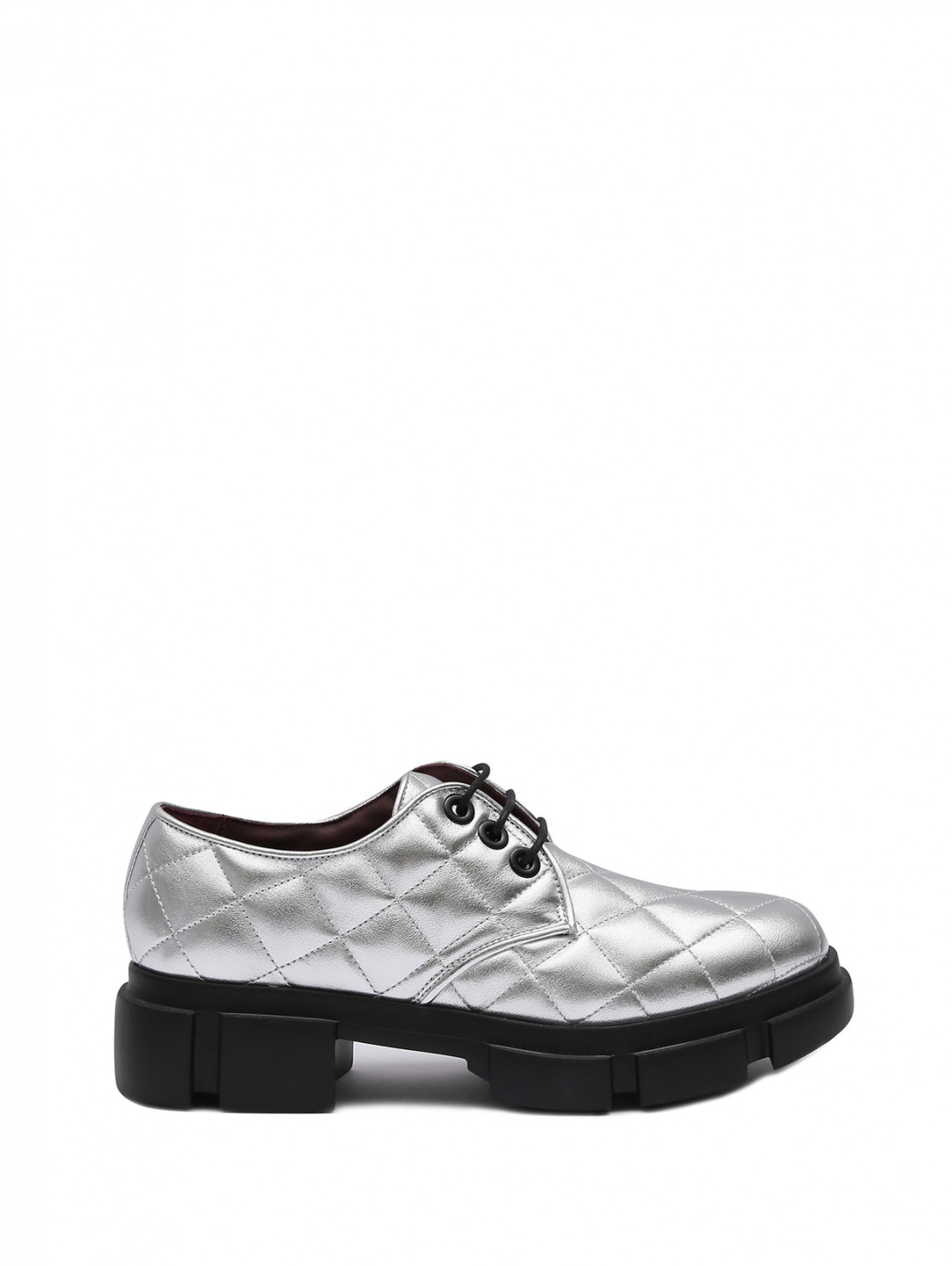 Стеганые ботинки из кожи Antonio Marras  –  Общий вид  – Цвет:  Серый