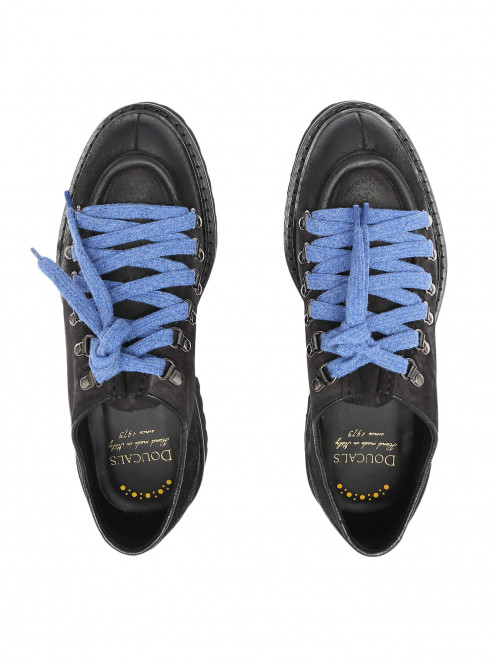 Замшевые ботинки с двумя парами шнурков - Обтравка4