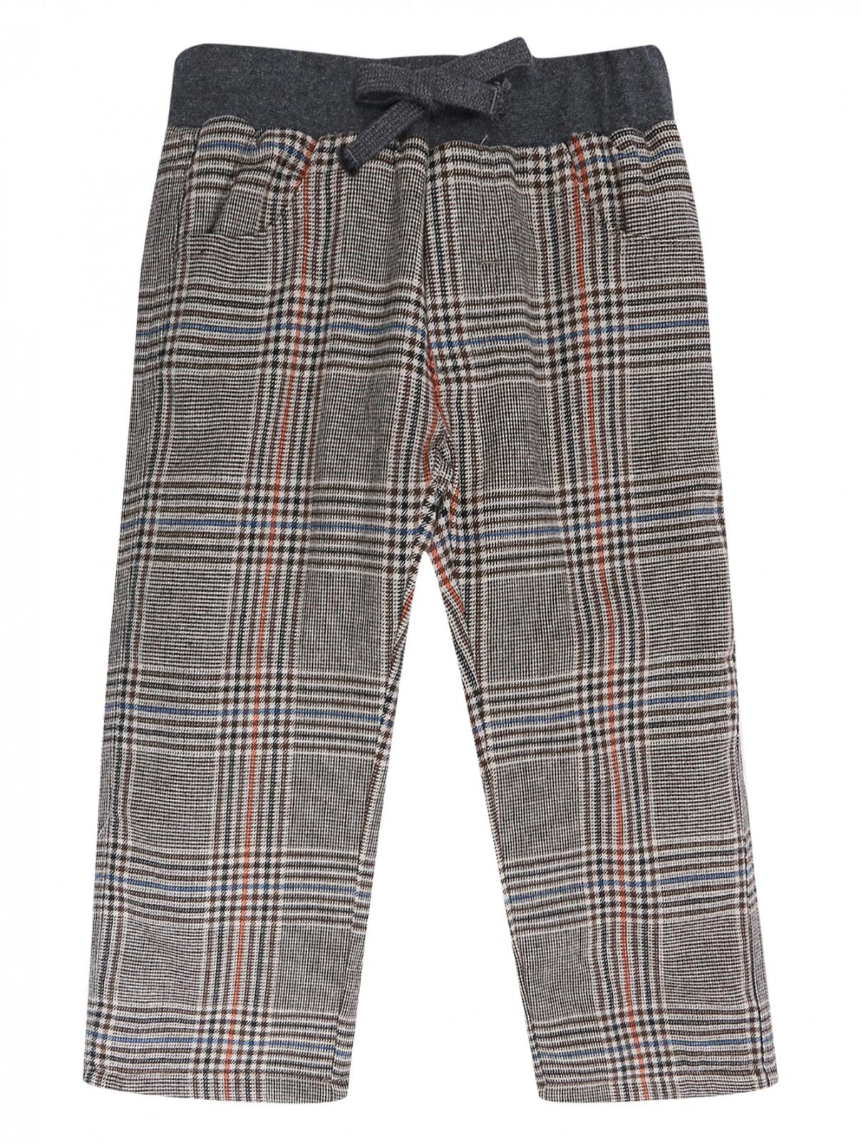 Утепленные брюки с узором Il Gufo  –  Общий вид  – Цвет:  Серый