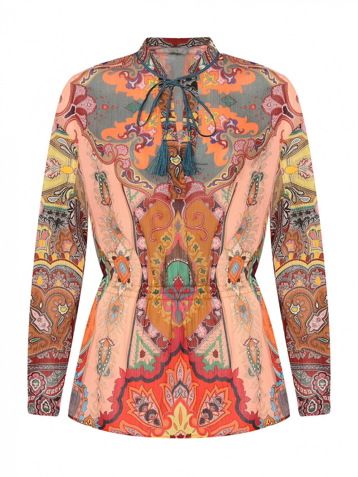 Блуза из хлопка с узором "пейсли" Etro  –  Общий вид  – Цвет:  Узор
