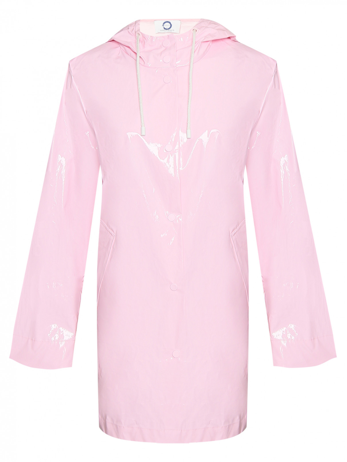 Плащ с карманами и капюшоном Marina Rinaldi  –  Общий вид  – Цвет:  Розовый