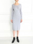 Трикотажное платье-миди с длинными рукавами Emporio Armani  –  Модель Общий вид