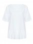 Блуза свободного кроя из хлопка с воланами Marina Rinaldi  –  Общий вид