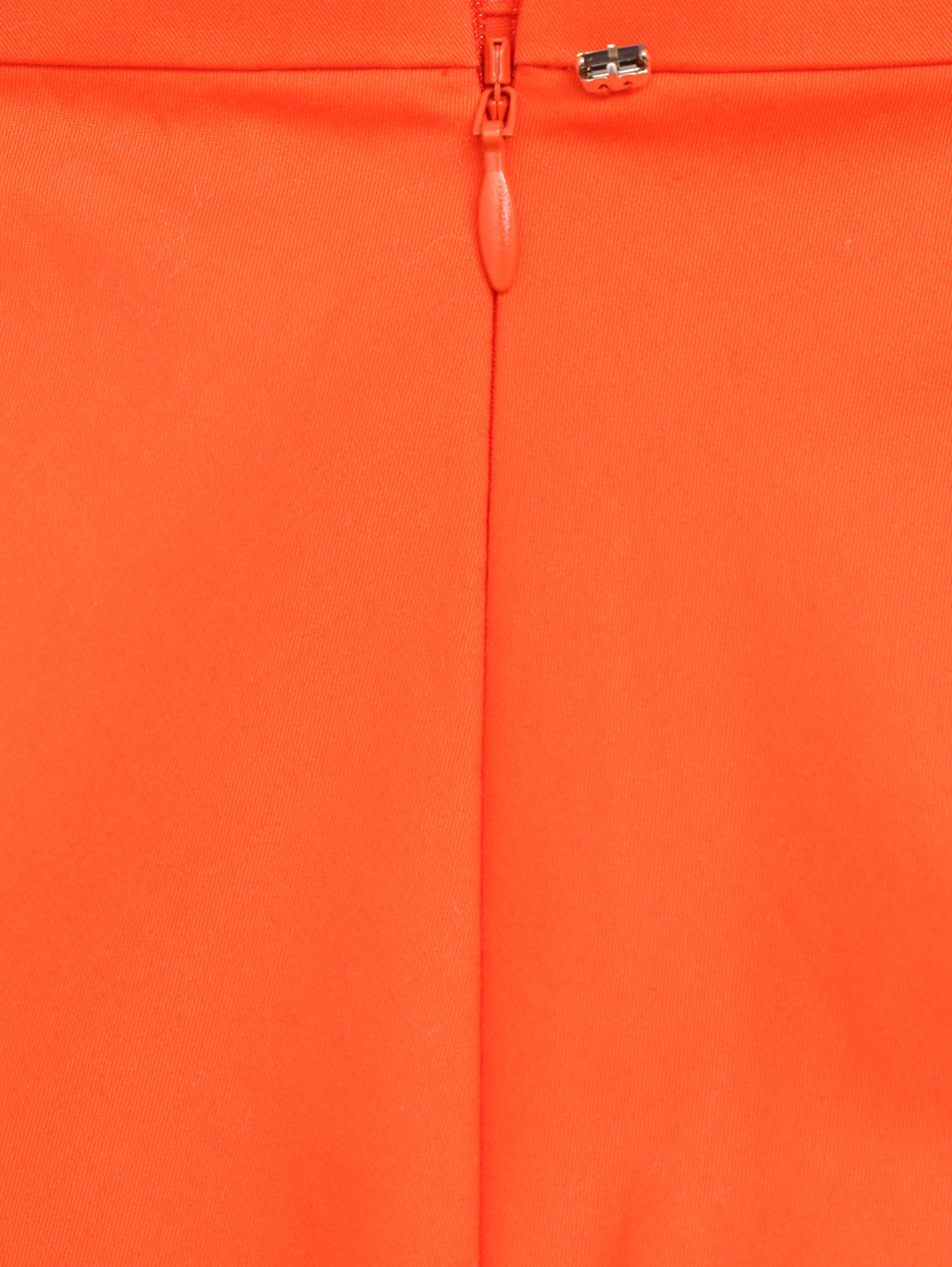 Юбка однотонная из хлопка Sportmax  –  Деталь1  – Цвет:  Оранжевый
