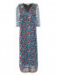 Платье из ткани с принтом с застежкой спереди Suncoo  –  Общий вид