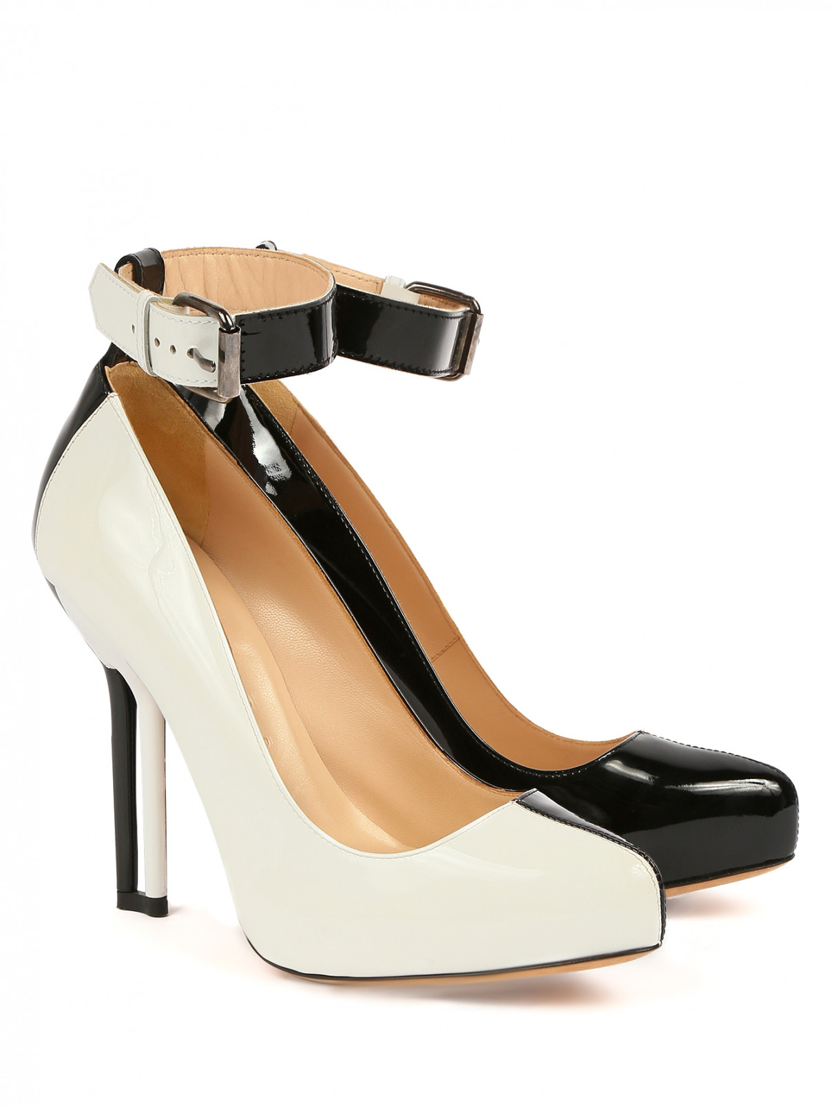 Туфли из лаковой кожи на двойном каблуке Jean Paul Gaultier  –  Общий вид  – Цвет:  Черный