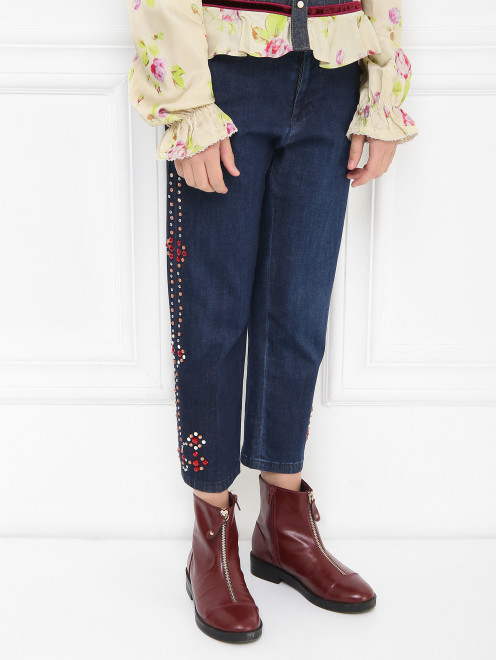 Джинсы с декоративными камнями Dsquared2 - МодельВерхНиз