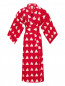 Платье-кимоно из хлопка с узором и вышивкой Kleed  –  Общий вид