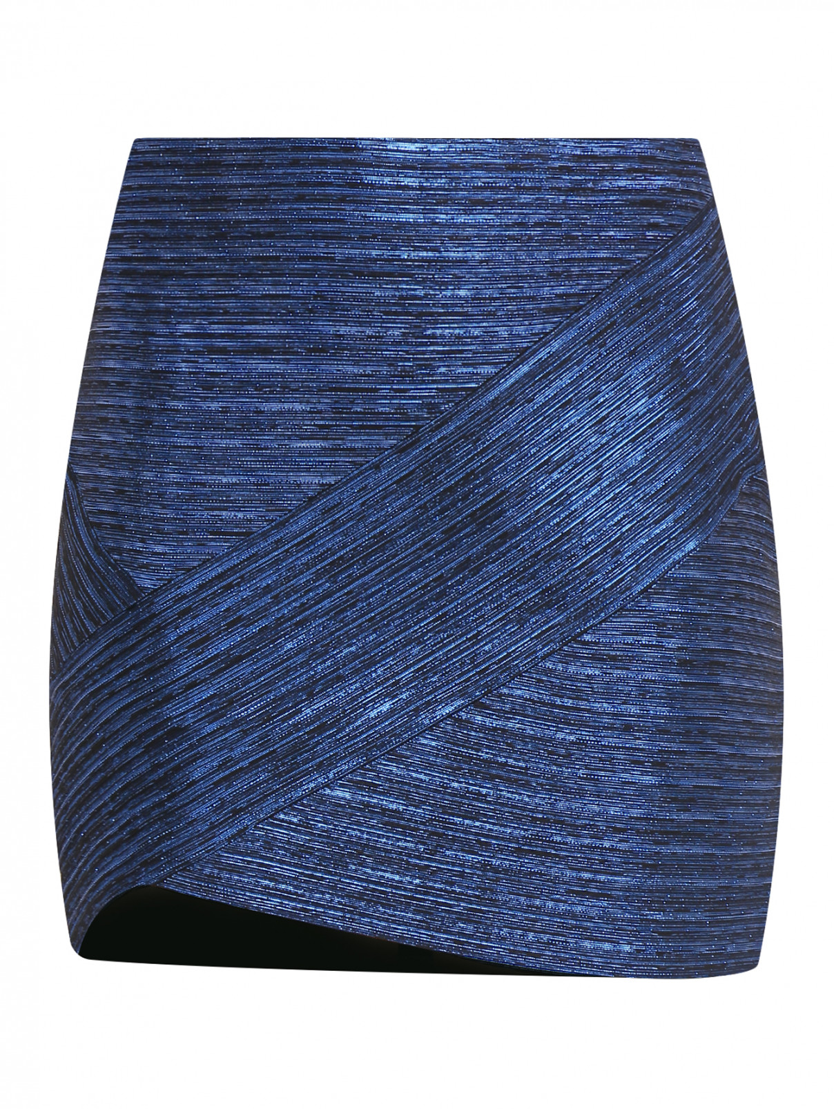 Юбка-мини с узором Iro  –  Общий вид  – Цвет:  Синий