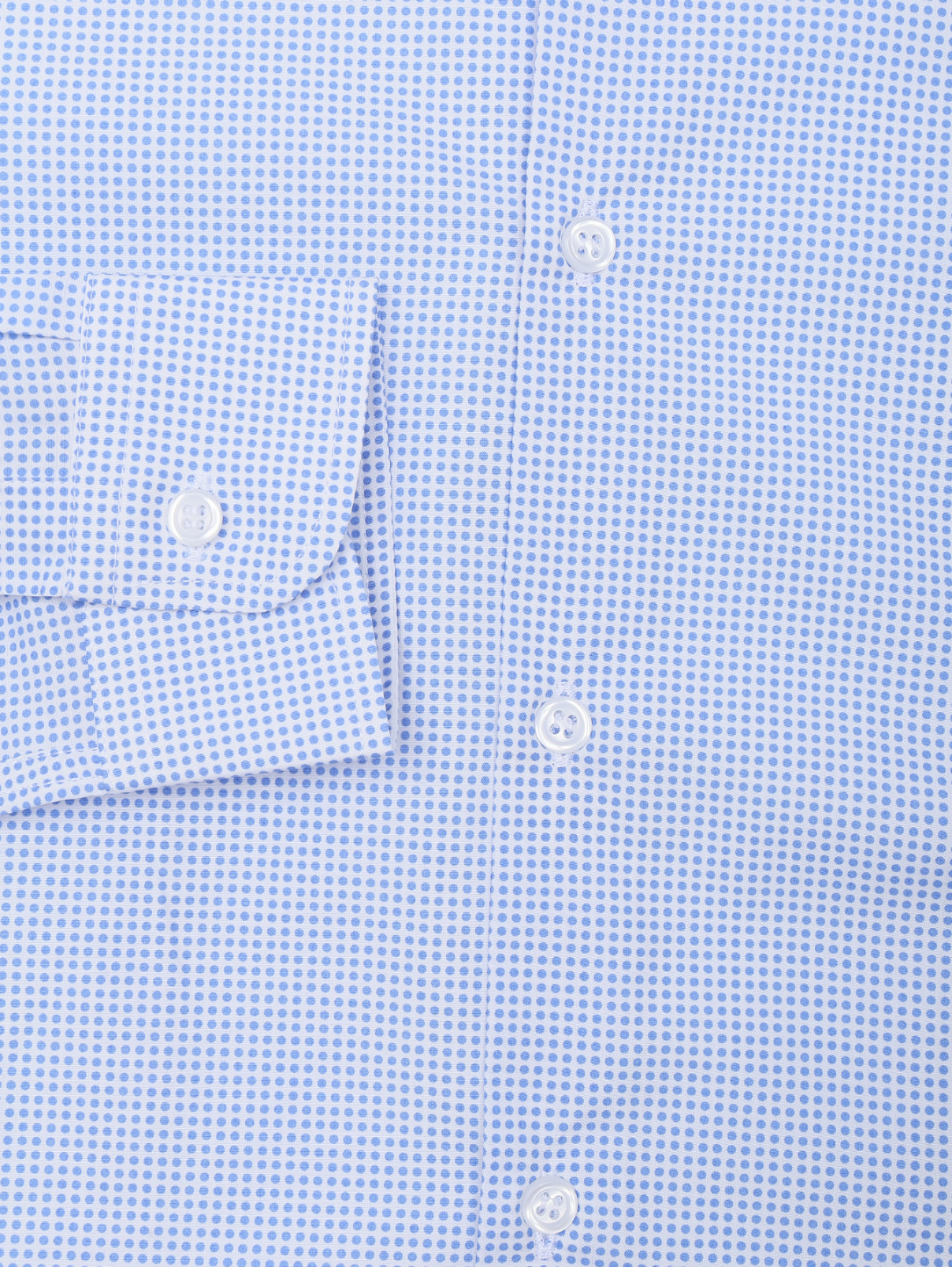 Рубашка из хлопка с принтом Dal Lago  –  Деталь  – Цвет:  Синий