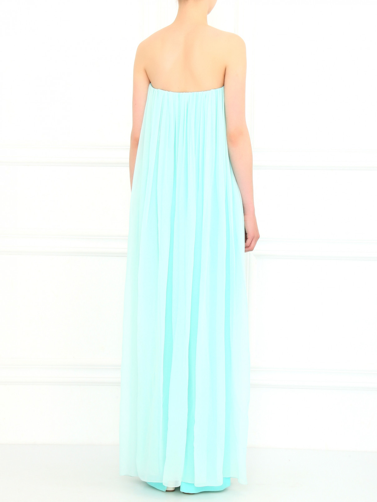 Платье-макси из шелка Kira Plastinina  –  Модель Верх-Низ1  – Цвет:  Синий