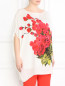 Туника из шелка с цветочным узором Marina Rinaldi  –  Модель Верх-Низ