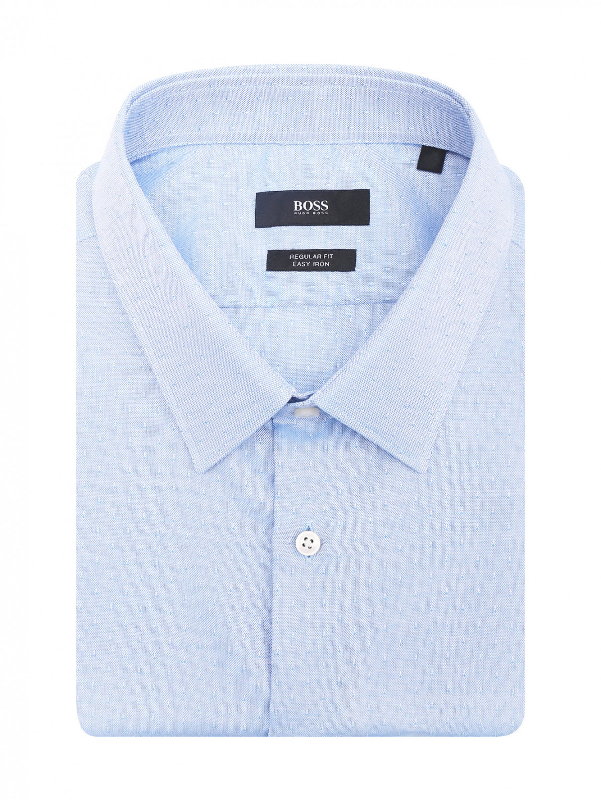 Рубашка из хлопка с узором Boss  –  Общий вид  – Цвет:  Узор