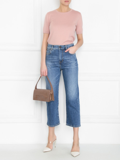 Укороченные джинсы из хлопка Weekend Max Mara - МодельОбщийВид