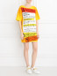 Платье свободного кроя с узором Moschino Couture  –  Модель Общий вид