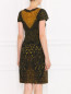 Платье-футляр из смешанной шерсти с узором Alberta Ferretti  –  Модель Верх-Низ1