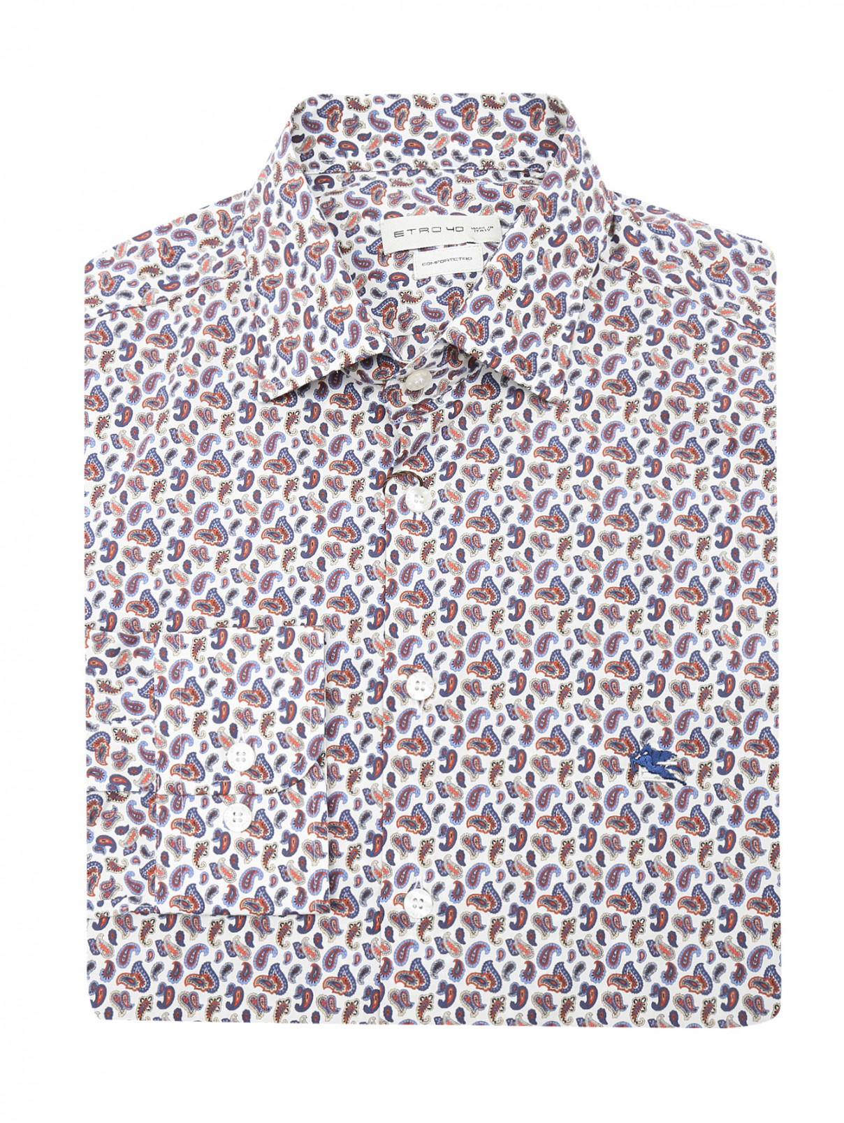 Рубашка из хлопка с узором Etro  –  Общий вид  – Цвет:  Мультиколор