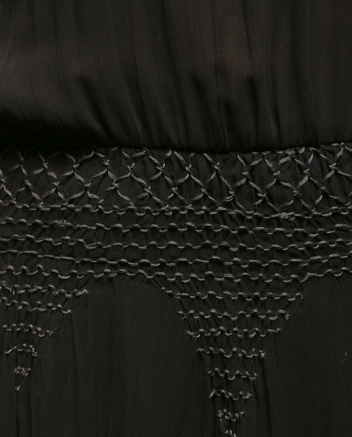 Платье-мини с резинкой на поясе и контрастной вышивкой Swildens - Деталь