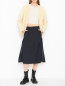 Комбинированная юбка-миди из шерсти со вставками Weekend Max Mara  –  МодельОбщийВид