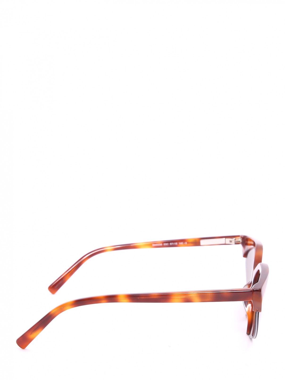 Очки солнцезащитные в оправе из пластика с узором Max Mara  –  Обтравка2  – Цвет:  Коричневый