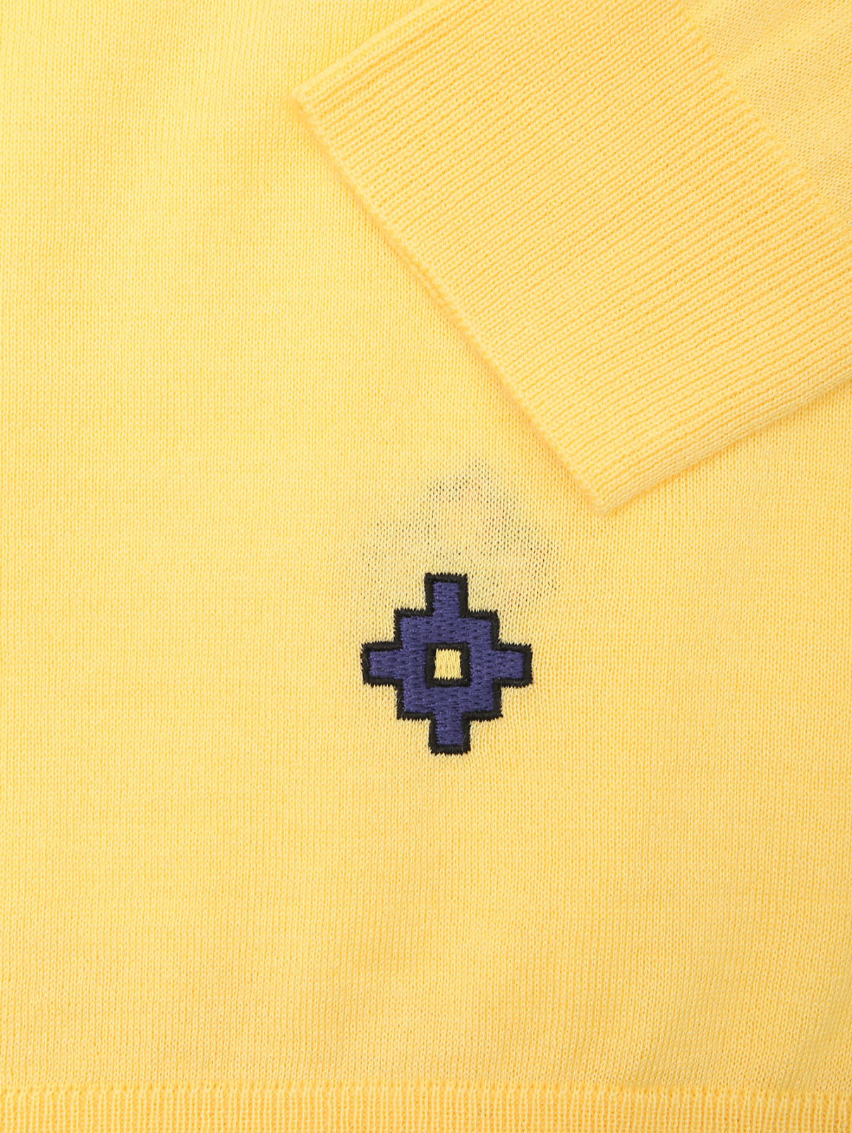 Свитер из смесовой шерсти декорированный вышивкой Dsquared2  –  Деталь  – Цвет:  Желтый