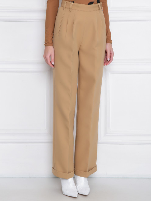 Брюки с завышенной талией с карманами Maison Margiela - МодельВерхНиз
