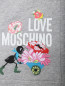 Брюки из хлопка на резинке с принтом Love Moschino  –  Деталь1