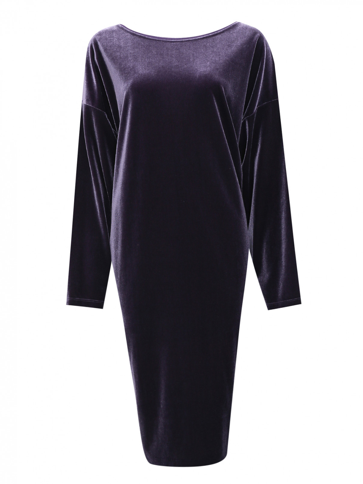 Платье из бархата Marina Sport  –  Общий вид  – Цвет:  Фиолетовый