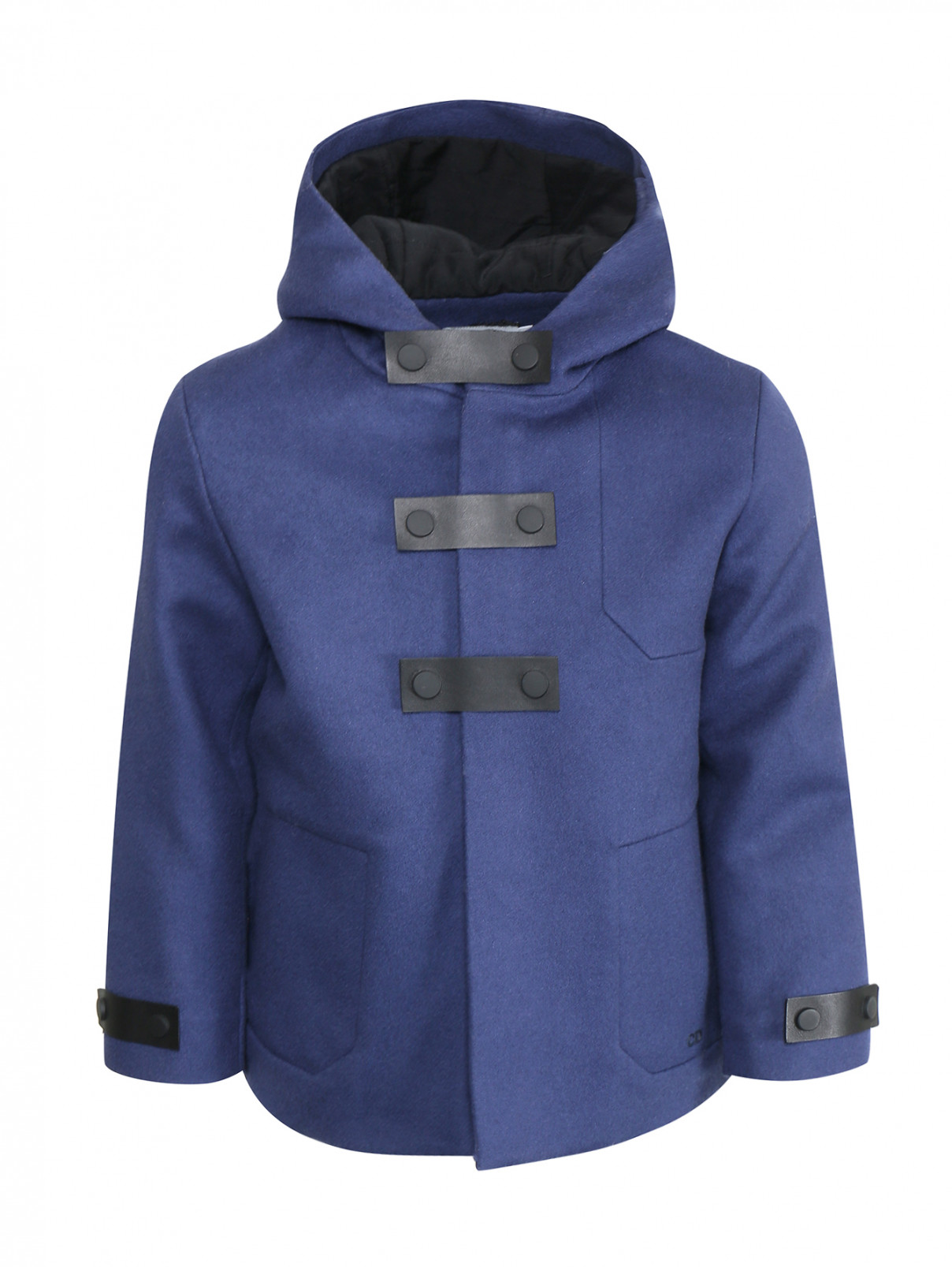 Пальто из шерсти Baby Dior  –  Общий вид  – Цвет:  Синий