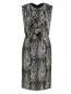 Платье из шерсти и шелка с анималистичным принтом Giambattista Valli  –  Общий вид